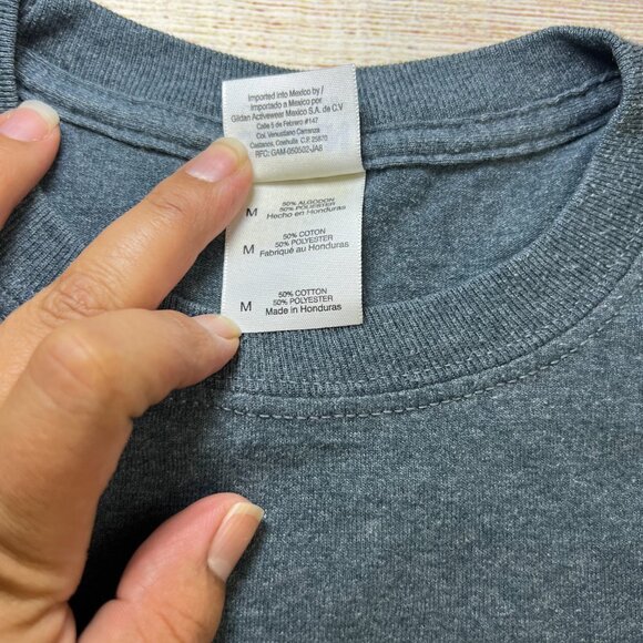 Texas State University Bobcats College Long Sleeve T-Shirt Medium Gray Gildan - Picture 5 of 8